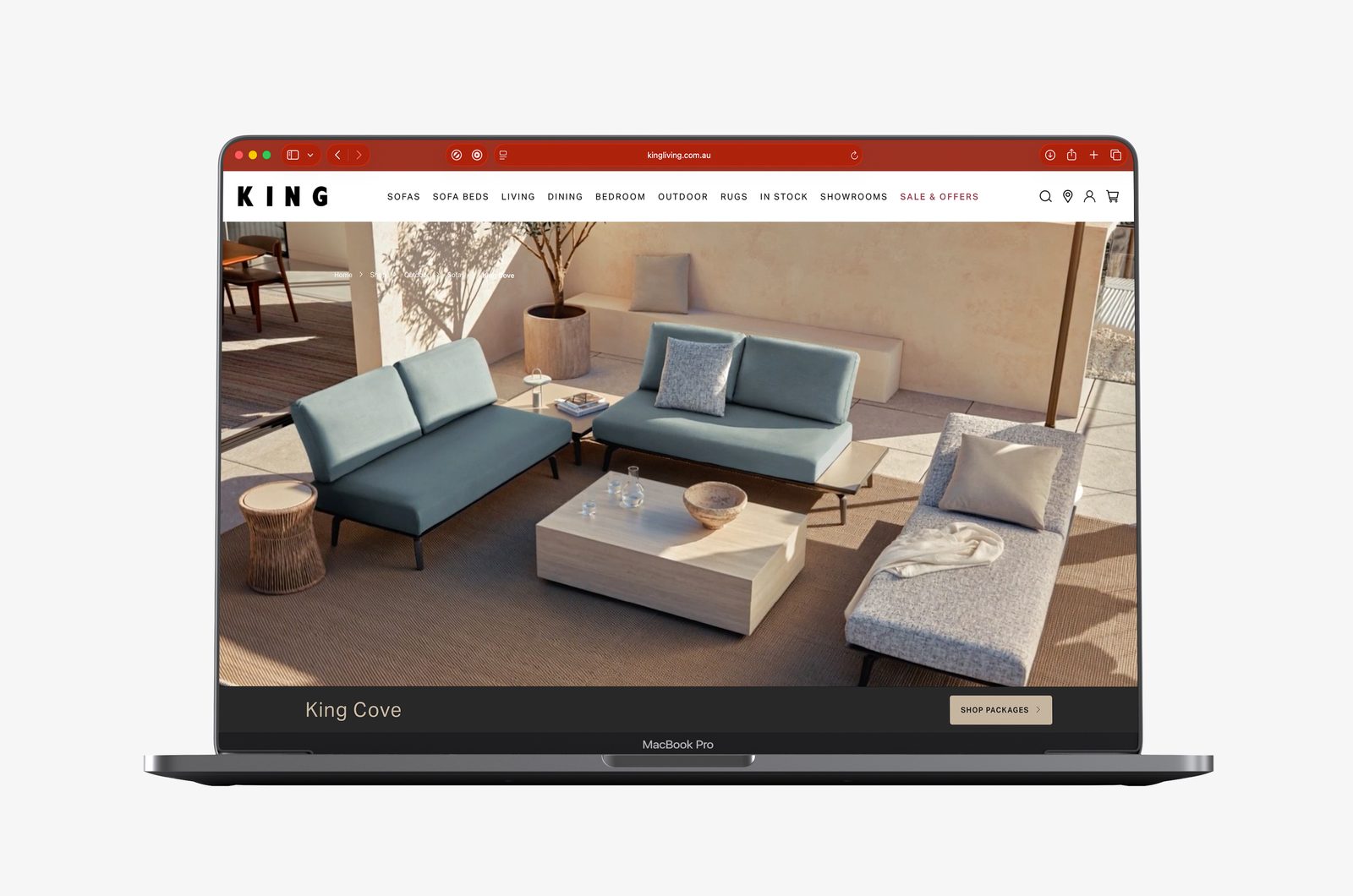 King Cove product page on kingliving.com.au